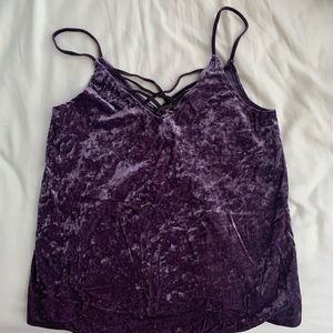 AE purple velvet tank